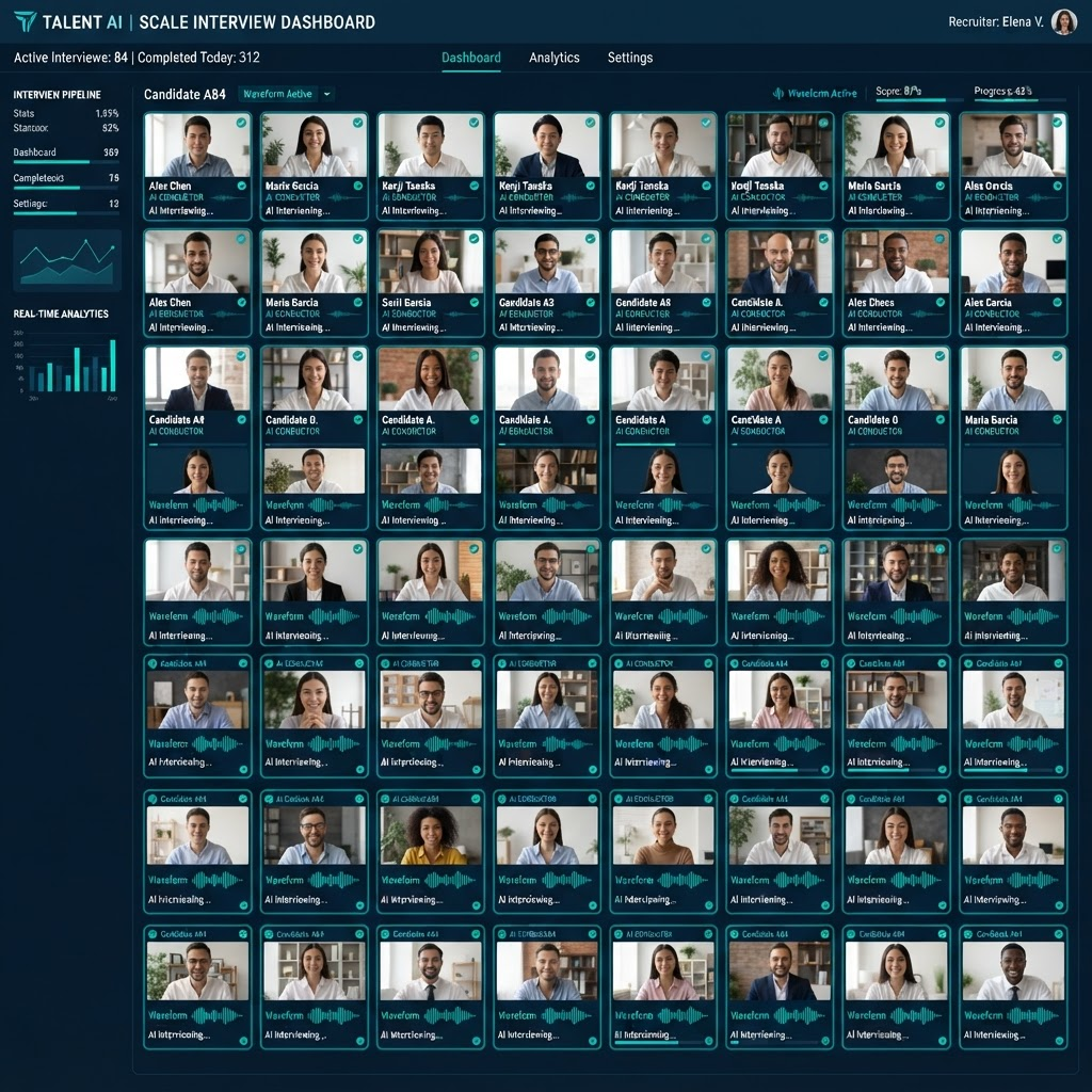 Illustratie bij Amazon Betreedt Recruitmentmarkt met AI die Massaal Interviews Afneemt